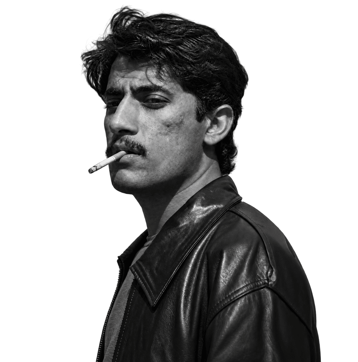 Affan Niazi in a black-and-white portrait